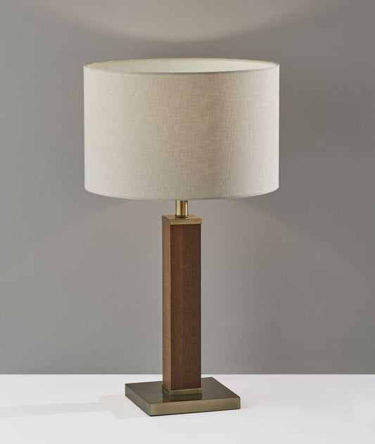 Black Wood Monument Table Lamp