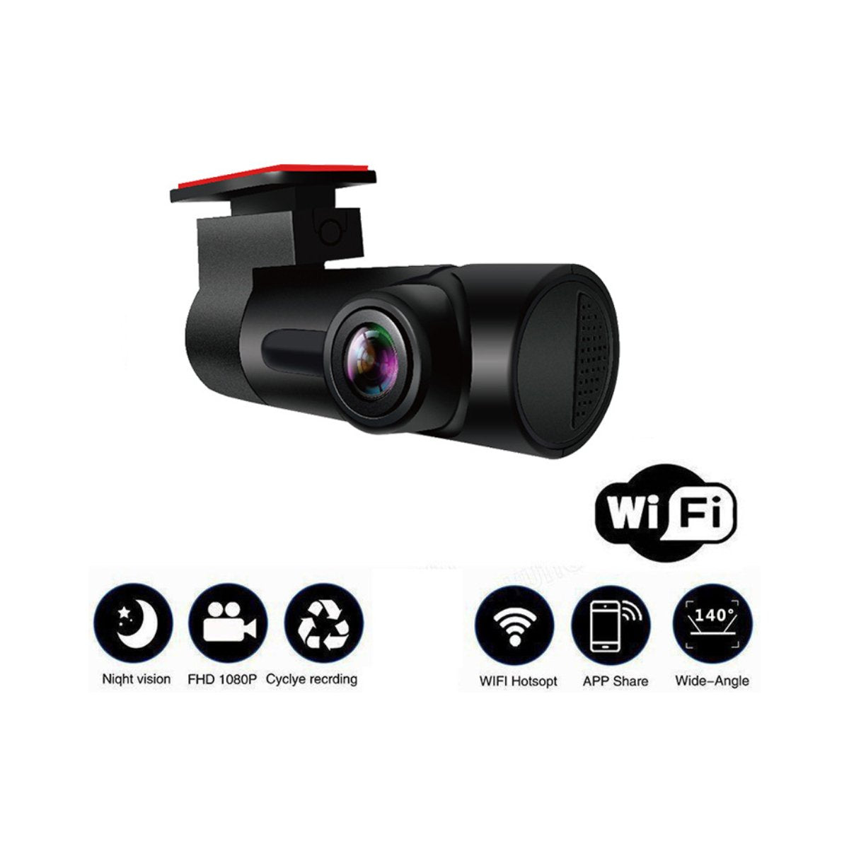 Car Dash Cam with WIFI and App