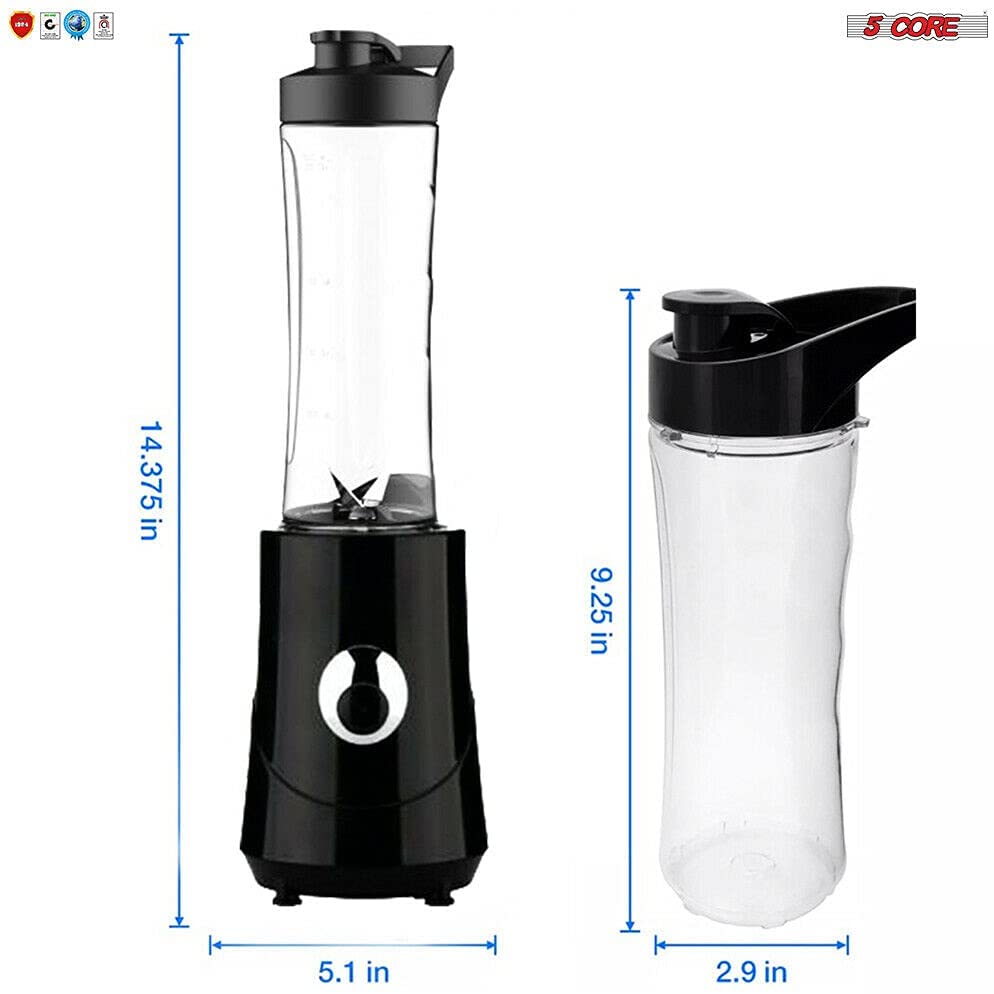 5 Core Portable Blenders For Kitchen 20 Oz Capacity 160W Personal