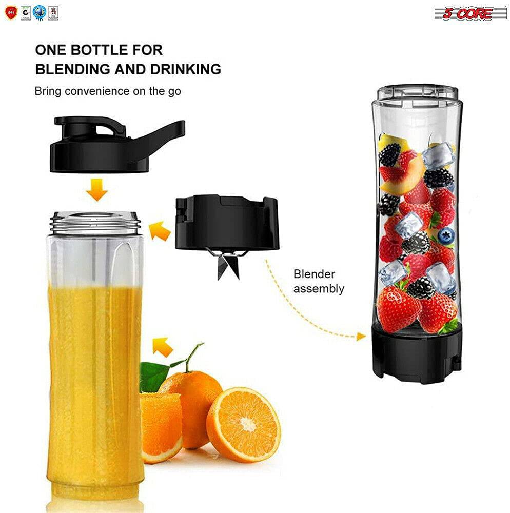 5 Core Portable Blenders For Kitchen 20 Oz Capacity 160W Personal