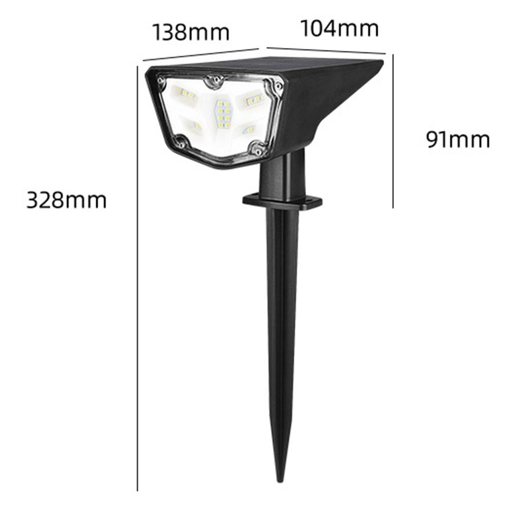 2 Pcs Solar Landscape Spotlights IP67 Waterproof Solar Powered Lights