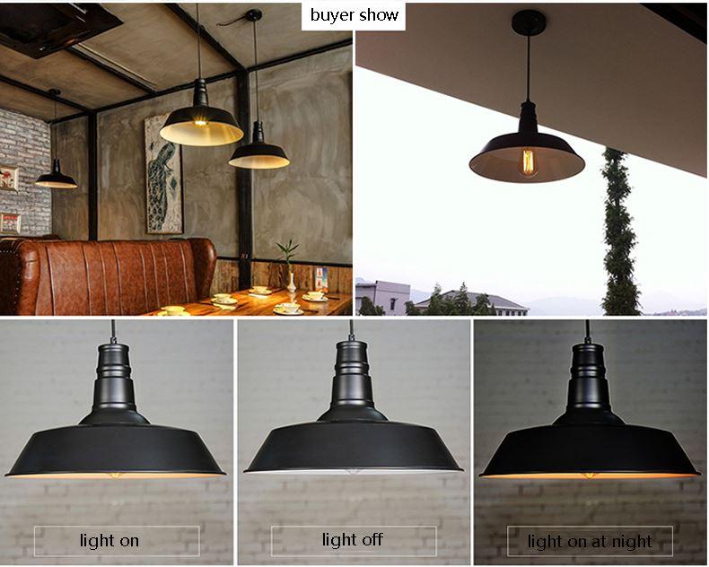 Ceiling Pendant Light Metal Lamp Shade Hanging Indoor Light