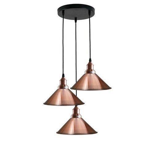 3 Cluster Pendant Light Industrial Vintage Hanging Lamp Loft Indoor