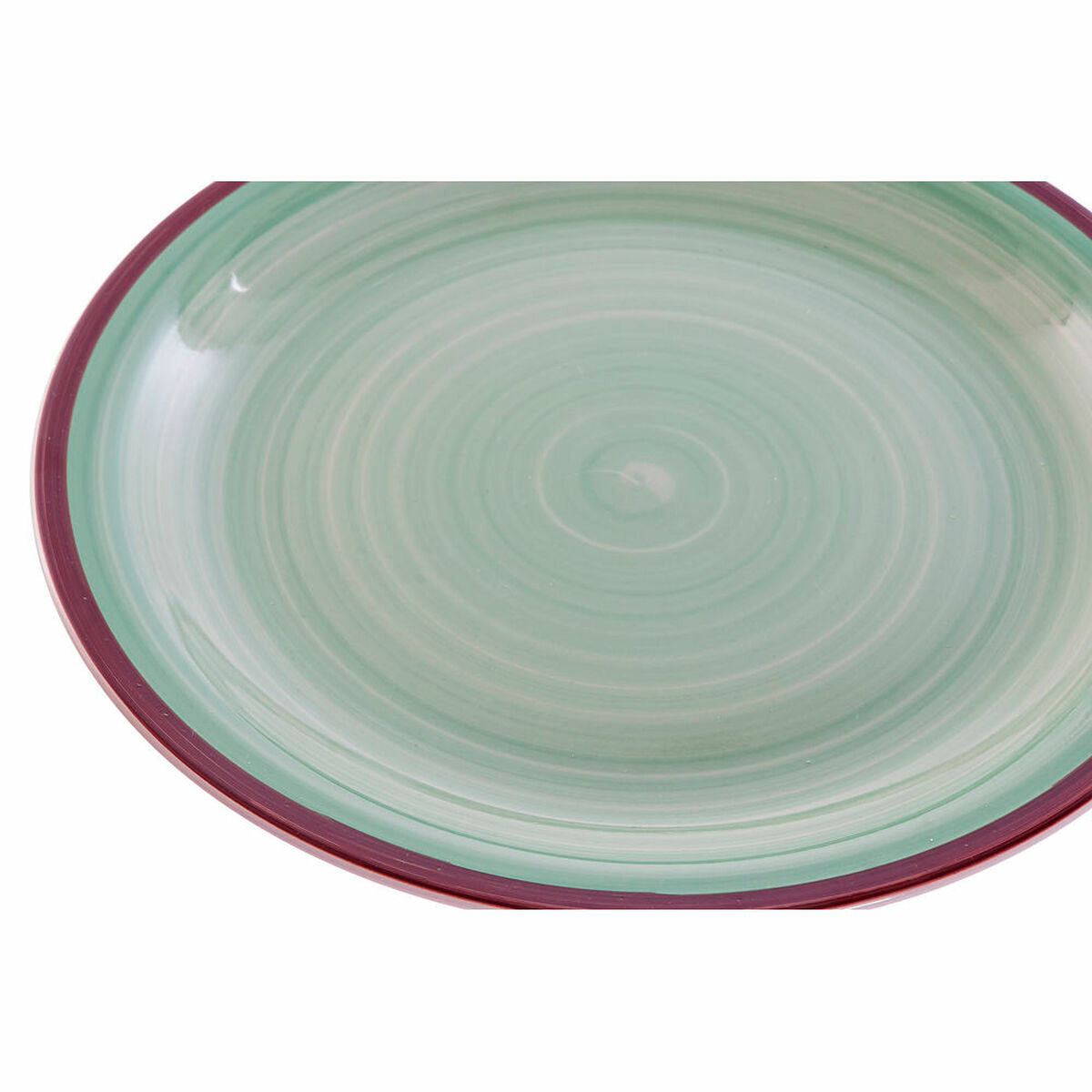 Tableware DKD Home Decor 26,5 x 26,5 x 3 cm Green Plastic Stoneware 18