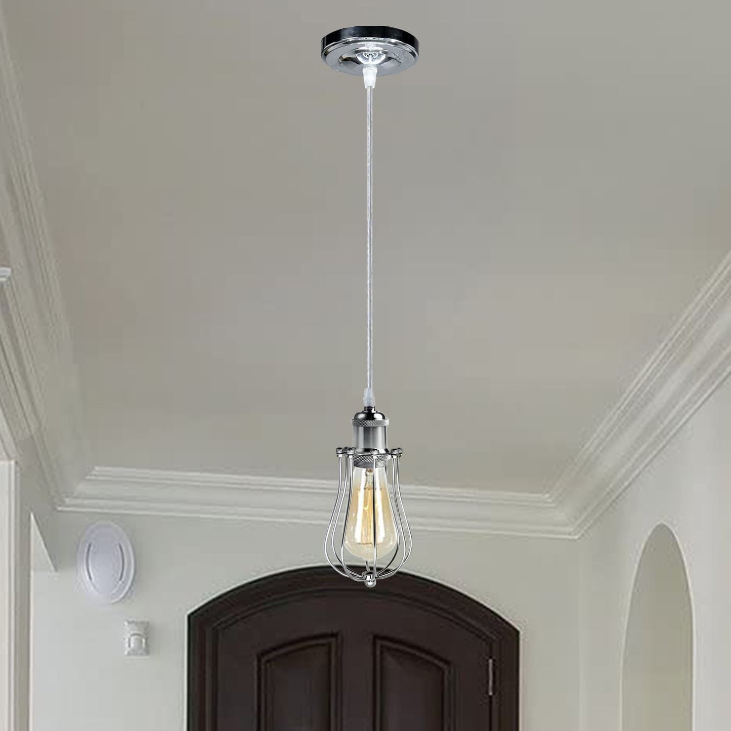 Ceiling Rose Balloon Cage Hanging Pendant Lamp Holder Light Fitting