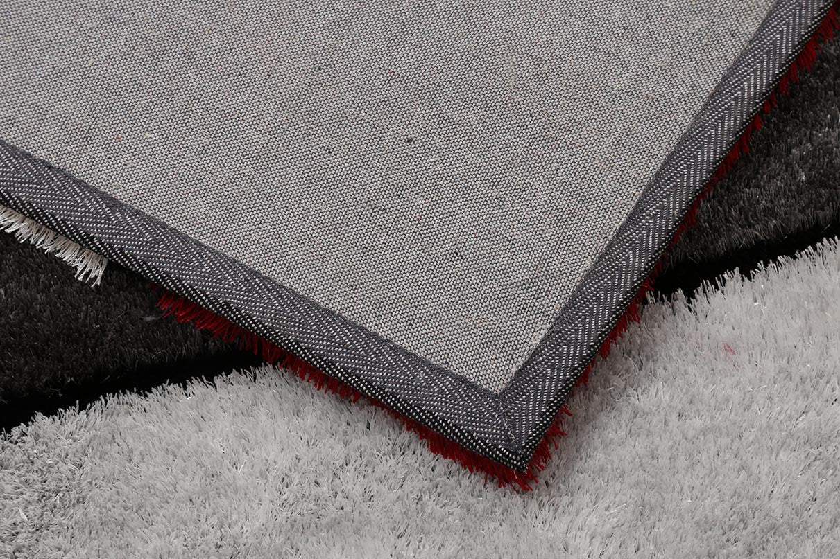 Aria Red & Gray Soft Pile Shaggy Area Rug