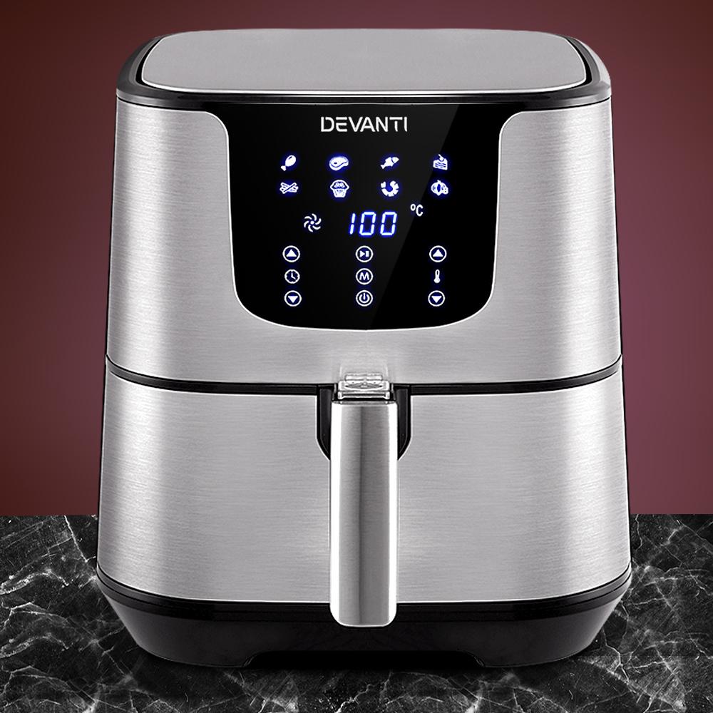 Devanti Air Fryer 7L LCD Fryers Oil Free Oven Airfryer Kitchen Healthy