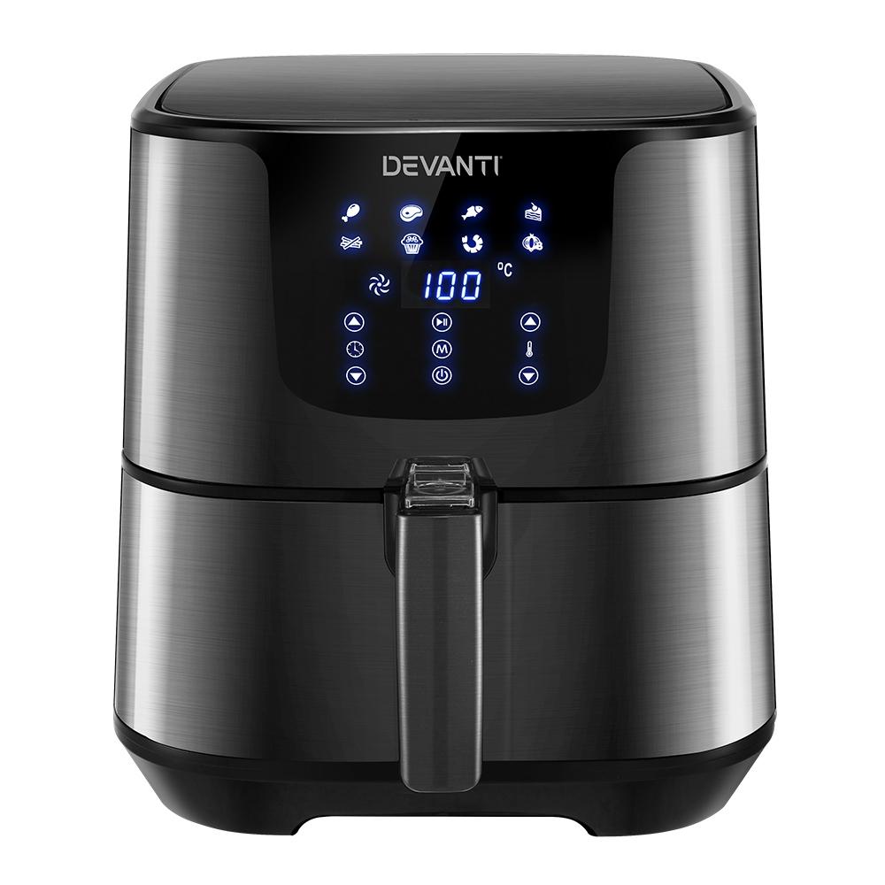 Devanti Air Fryer 7L LCD Fryers Oven Airfryer Kitchen Healthy Cooker