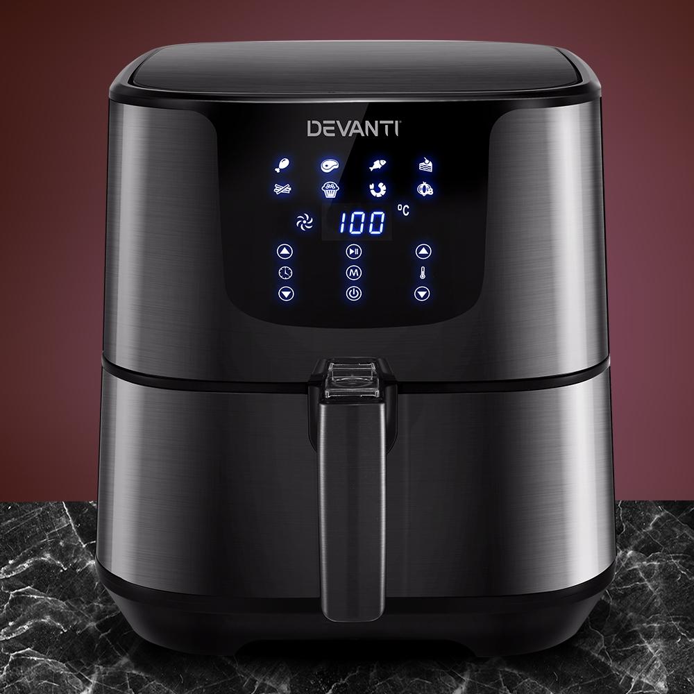 Devanti Air Fryer 7L LCD Fryers Oven Airfryer Kitchen Healthy Cooker