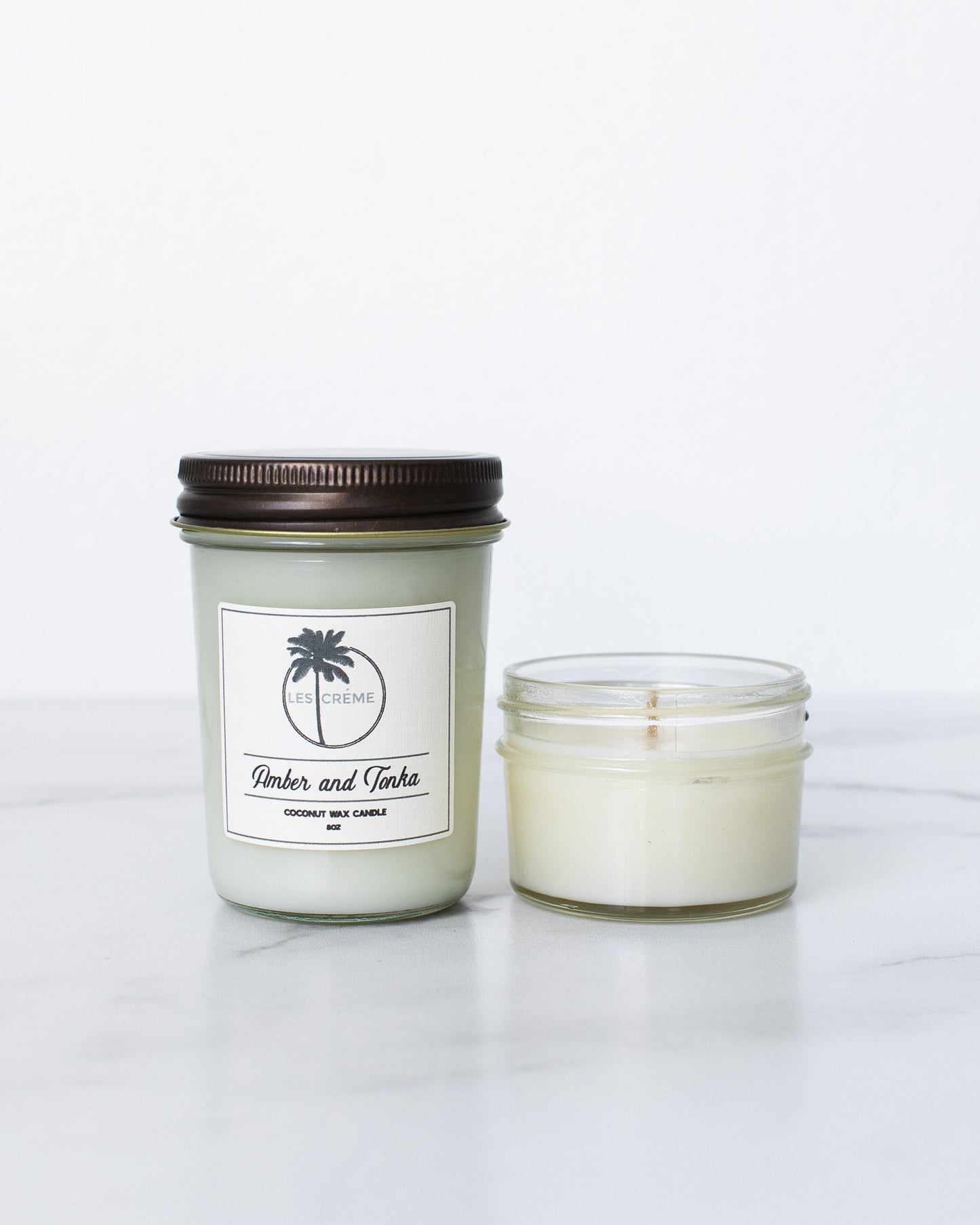 Amber + Tonka Scent Coconut Wax Candle