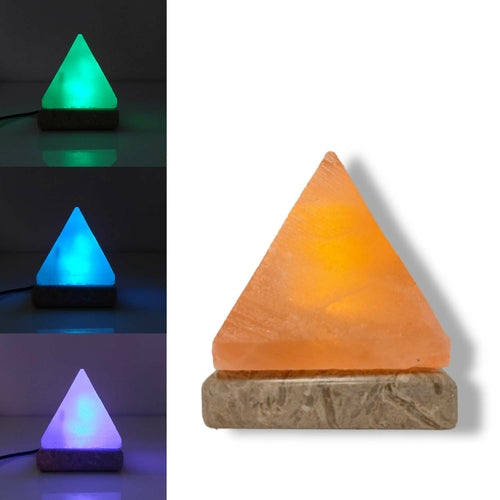 USB Colour Changing Salt Himalayan Lamp - Carved Shape Pink Rock LED