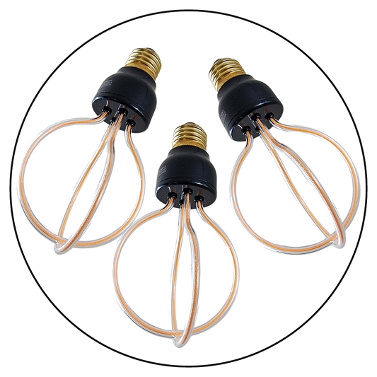 3 Pack 8W Retro LED Soft Filament E27 Decorative Industrial Light~1007