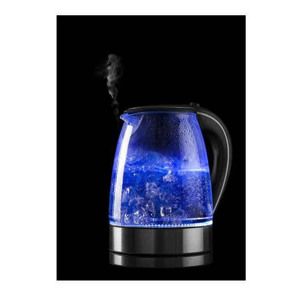 Glass Kettle Electric Led Light Kitchen Water Jug Stainless Steel