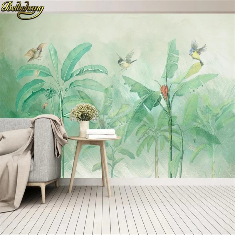 Custom Southeast Asian tropical plants banana tree Wallpaper Mural Landscape Photo murals wall papers home decor Wall stickers