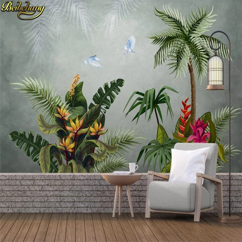 Custom Southeast Asian tropical plants banana tree Wallpaper Mural Landscape Photo murals wall papers home decor Wall stickers