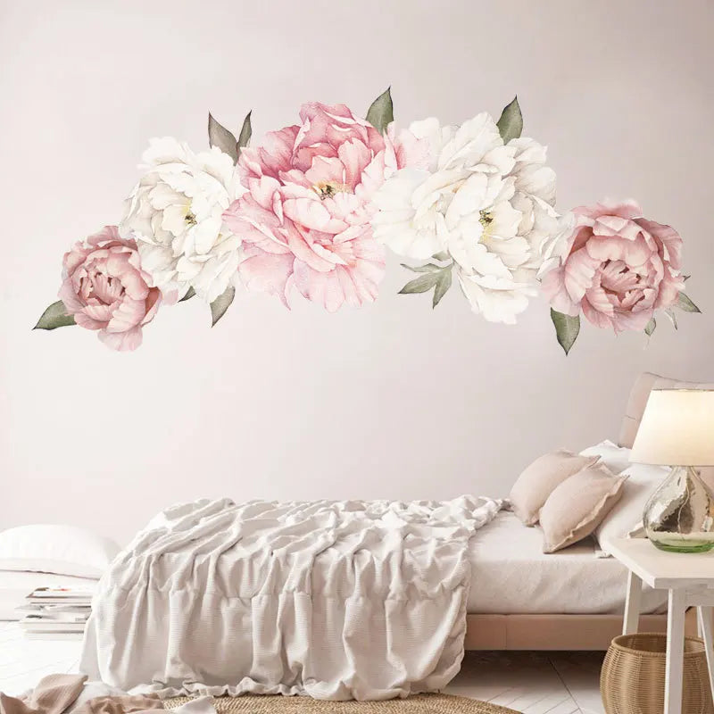 3d Vivid flower floral butterfly wall stickers living room bedroom TV Background wall decals mural arts home bedroom decor