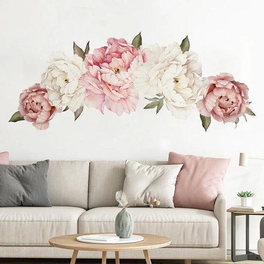 3d Vivid flower floral butterfly wall stickers living room bedroom TV Background wall decals mural arts home bedroom decor