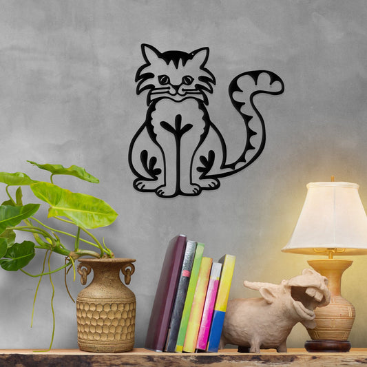 Happy Cat - Metal Wall Art/Decor