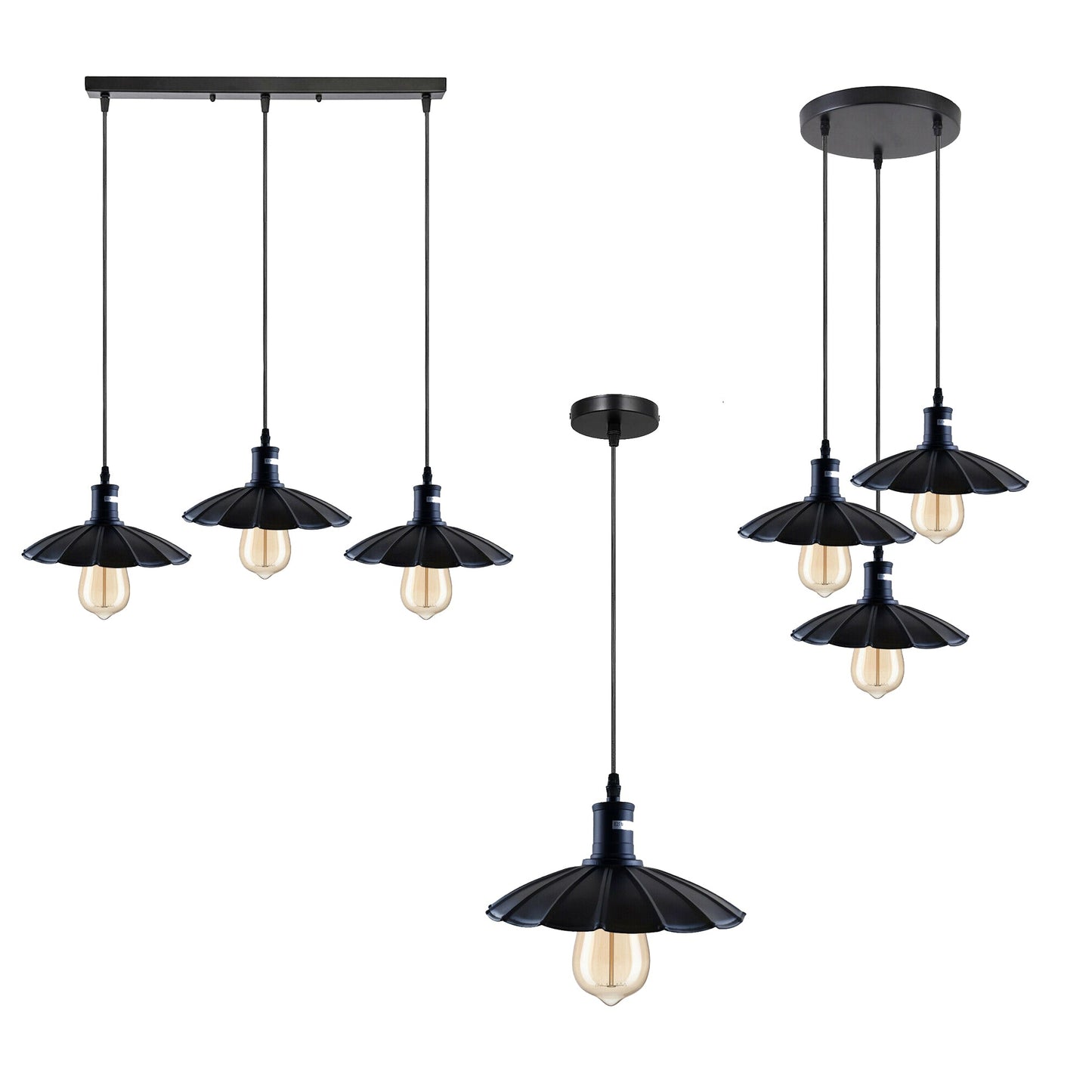 Industrial Hanging Ceiling Flower Pendant Lamp ~1175