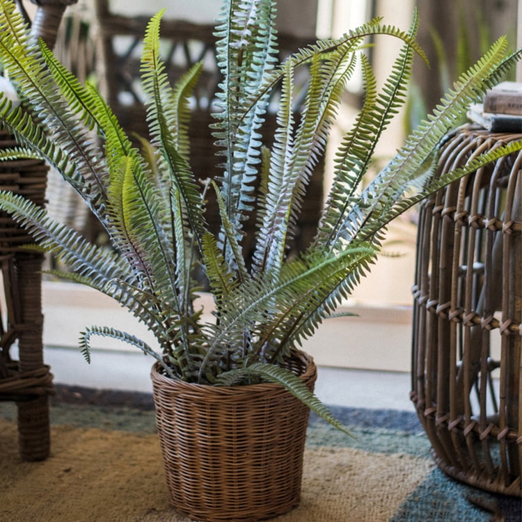 Artificial Faux Plant Polypodium Fern In Pot