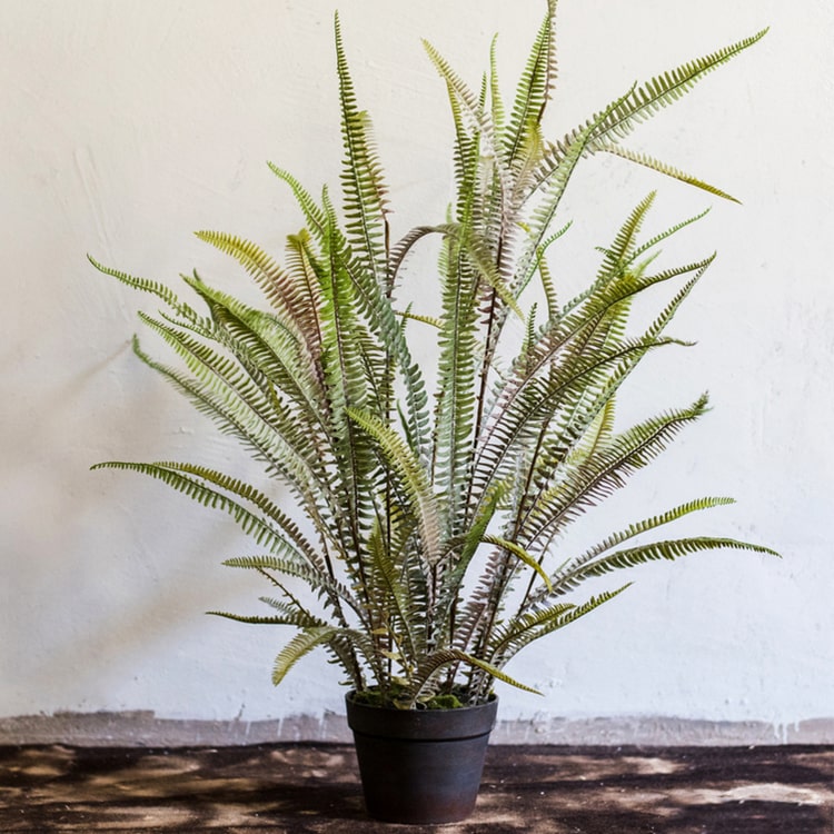 Artificial Faux Plant Polypodium Fern In Pot