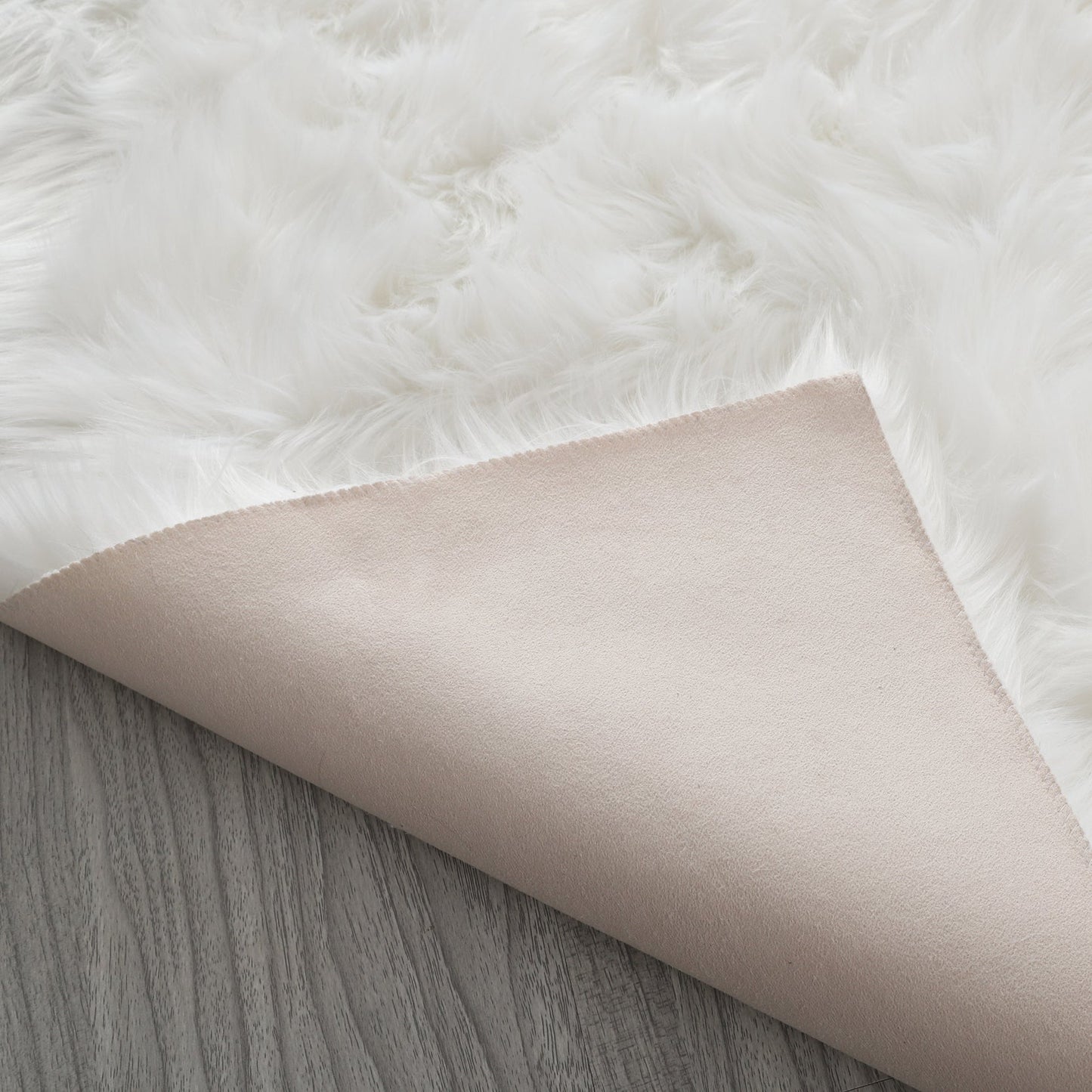 Cozy Ultra Soft Fluffy Faux Fur White Area Rug