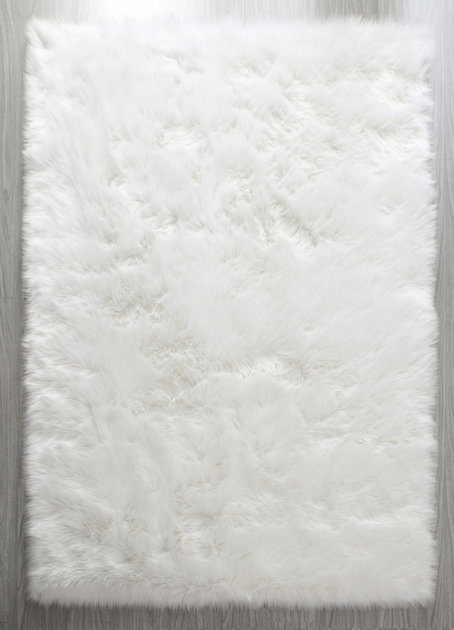 Cozy Ultra Soft Fluffy Faux Fur White Area Rug