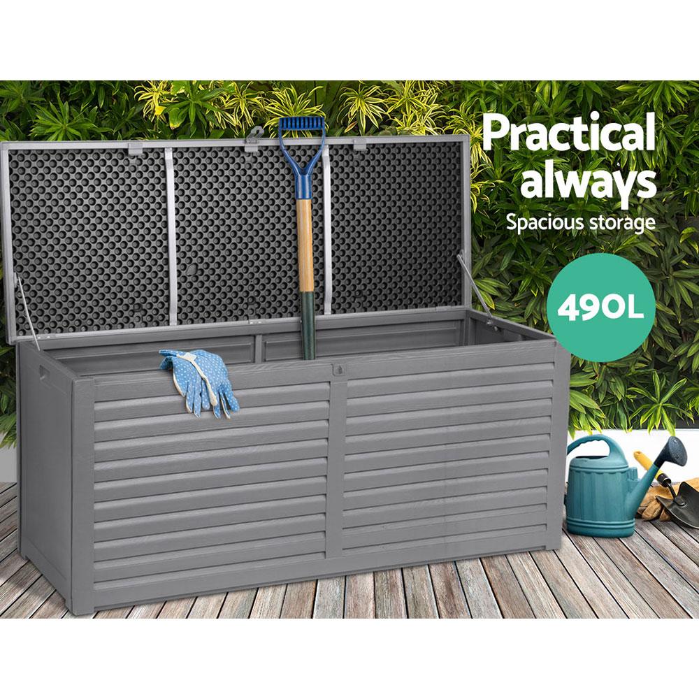 Gardeon Outdoor Storage Box 490L Bench Seat Indoor Garden Toy Tool