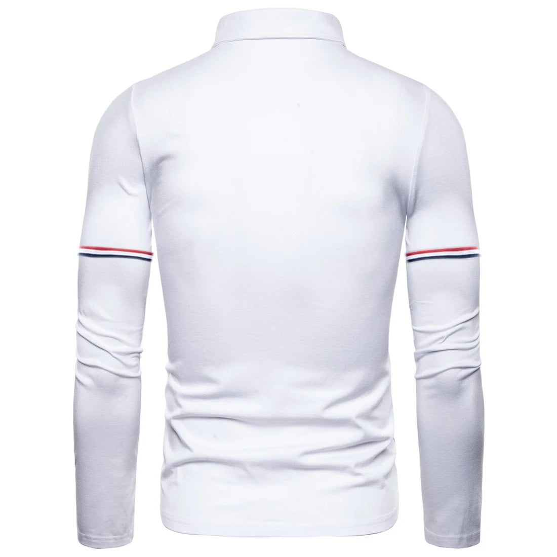 WSHIXDW Men's New Fashion Long Sleeve POLO Shirt 20% Cotton 80% Polyester