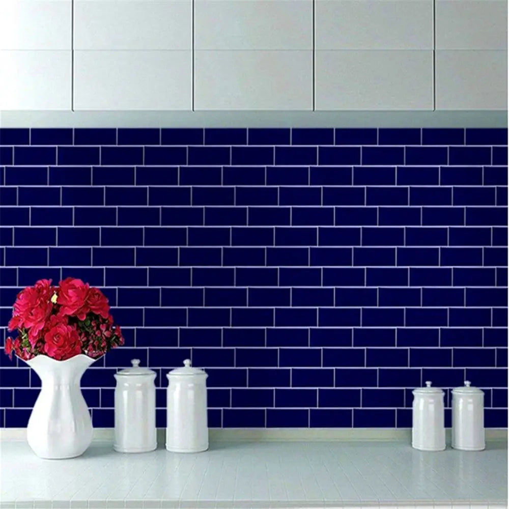 DIY Subway Tile Grey Brick Style 3D Self Adhesive Decal Kitchen Bathroom Wall Sticker Waterproof Removable Wallpaper Home Decor