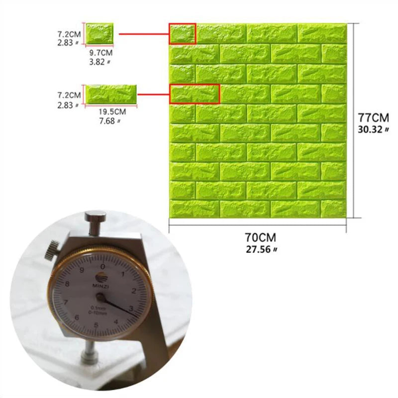 3D Brick Wall Stickers DIY Self Foam Waterproof Decor Wall Covering Wallpaper For TV Background Kids Living Room