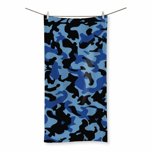 Blue Camo 2 Beach Towel