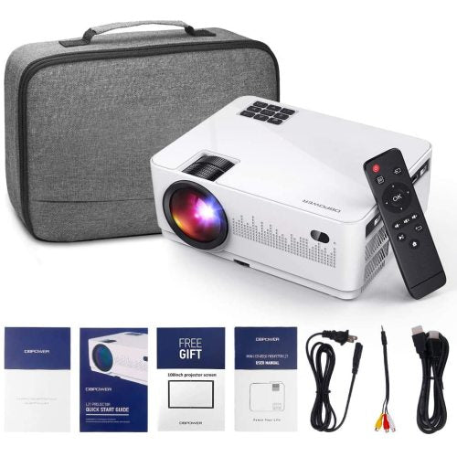 LCD Video Projector with Carrying Case HD Projector Mini Projector