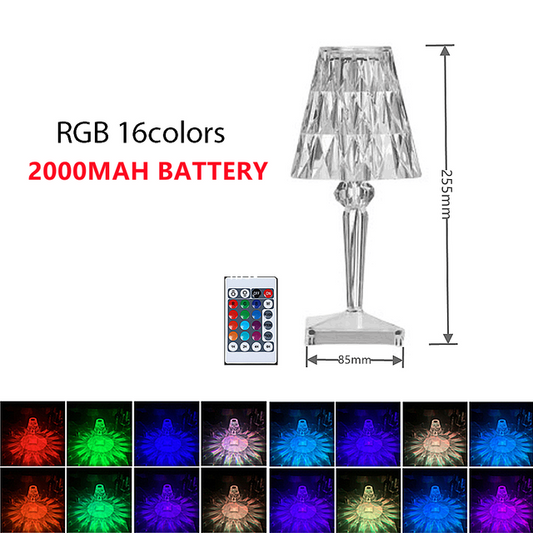 Diamond Table Lamp Acrylic Decoration RGB Desk Lamps with Remote