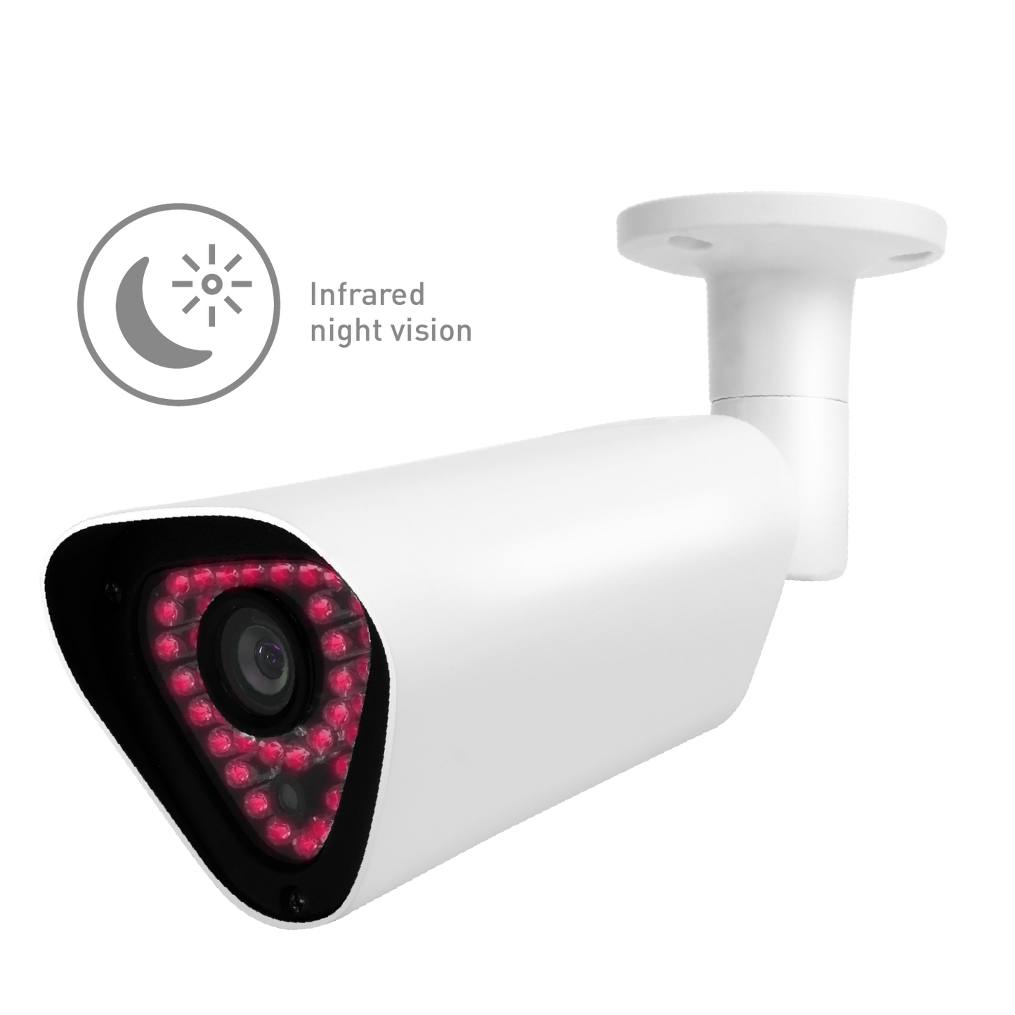 AR4 Outdoor Bullet Camera - White, AI Detection, Night Vision