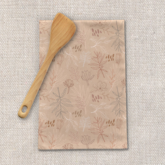 Desert Leaf Tea Towel