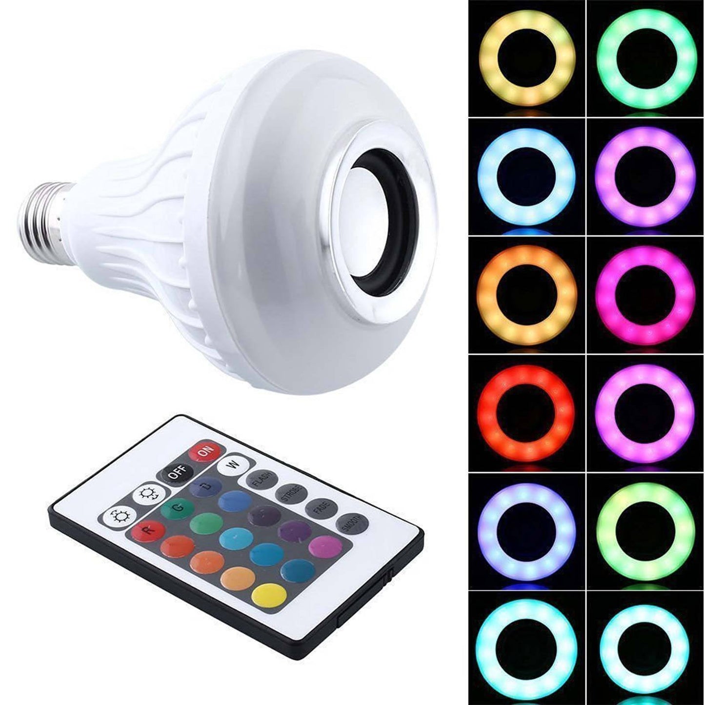 3W E27 EU Plug Auto Rotating LED Stage Light Bulb