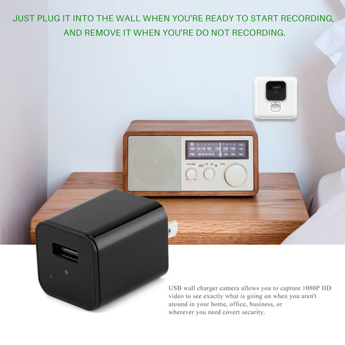 Hidden Camera HD 1080P USB Charger Home Security