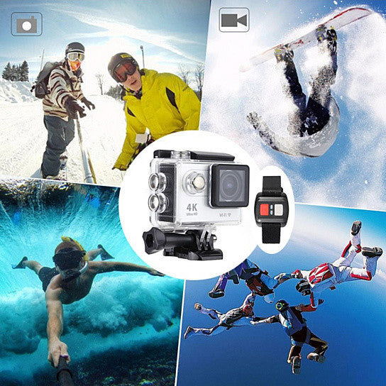 4K  Waterproof All Digital UHD WiFi Camera + RF Remote And Accessories