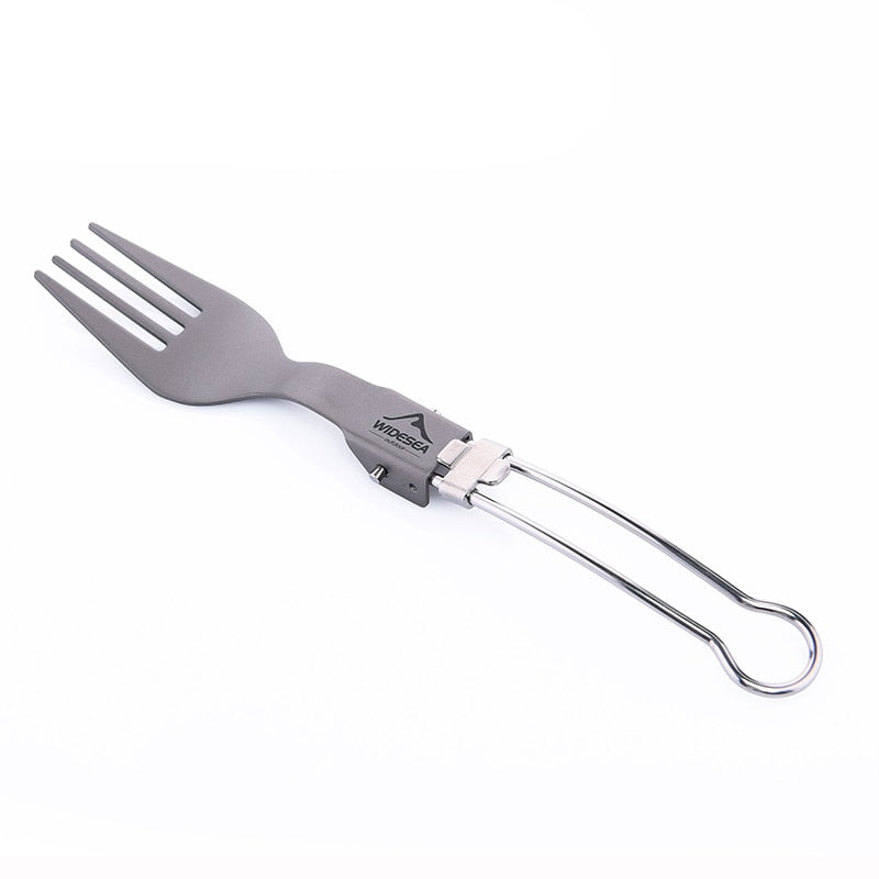 Titanium Spoon Fork Knife Set Ultralight Camping Tableware Outdoor