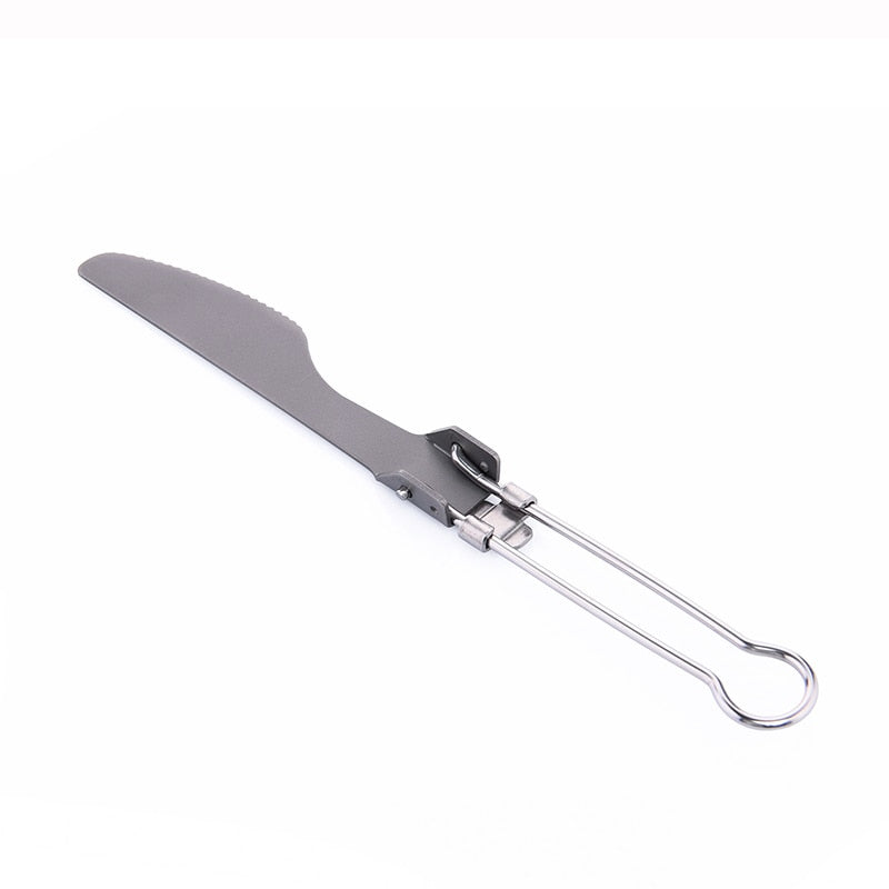 Titanium Spoon Fork Knife Set Ultralight Camping Tableware Outdoor