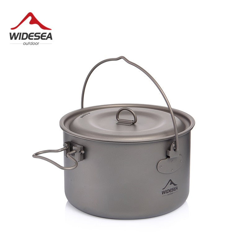 Camping Tableware Titanium Cookware set tourism cauldron Outdoor