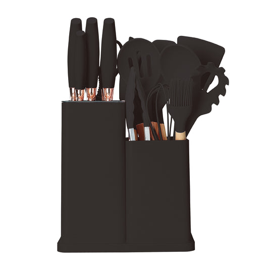 19-Piece Cooking Utensils and Knife Block Set